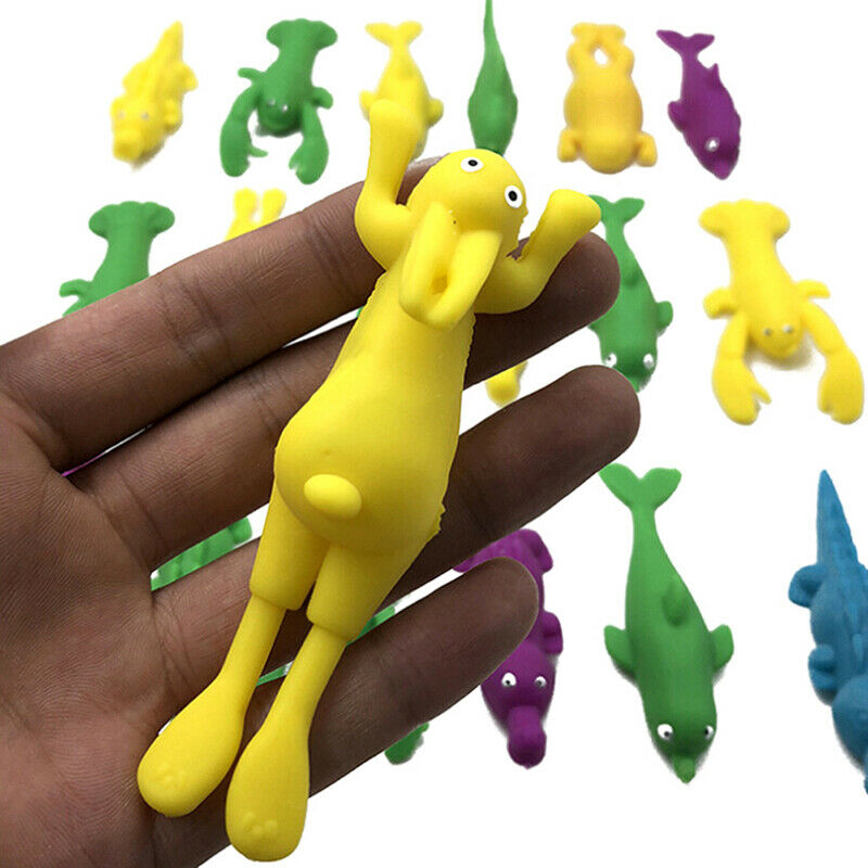 2Pcs TPR Marine Animals Stress Relief Ejection Toys Finger Catapult Party Sup OZ