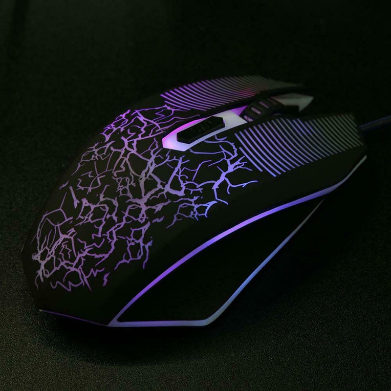 1,600 DPI 4 Buttons LED Backlight Wired Optical Gaming Mouse for PC Laptop