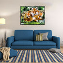 Fox Family 5D Diamond Painting Cross Stitch Kit Home Decor Craft Needlework
