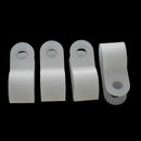 100 Pcs White Plastic Clip Clamp Fastener for 10mm Cable Wire Hose