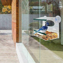 Acrylic Window With Strong Suction Cup Birdhouse Feed Bird Feeder Clear-Tra Z0U1