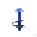 20x M6 6MM Fairing Speed Fastener Bolts Aluminium Spire Clip Spring Nuts Blue