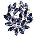 Women Blue Flower Brooch Pin Wedding Party N9Q7