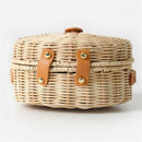 New Women Straw Bag Bohemian Bali Round Straw Rattan Bag Wicker Circle Beac