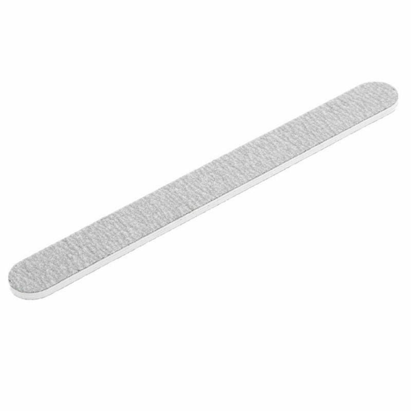 50 x Nail Files 100/180 Grey Round Double Side Grit Nail Art Tools Manicure