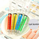 4Pcs  Syringe-shaped Ballpoint Pens Cute Creative Ball Point Pen Black Supply