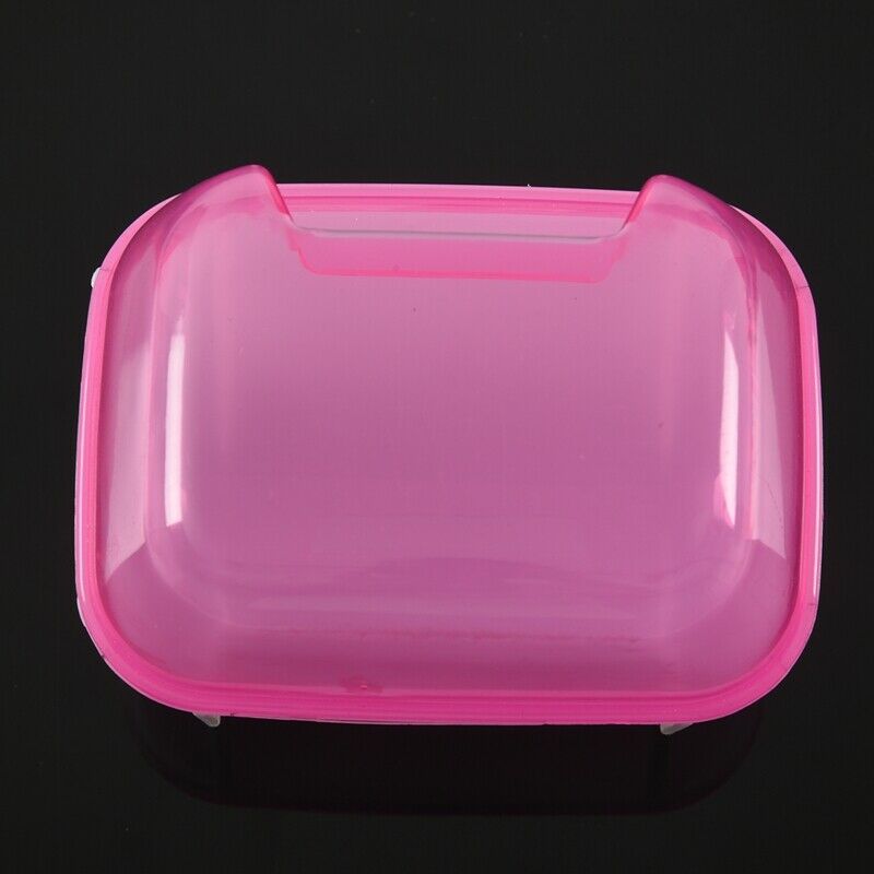 Pink White Small Hamsters Bathing Sand Cage Pet Bathroom 10 x 7 x 7cm R4T9