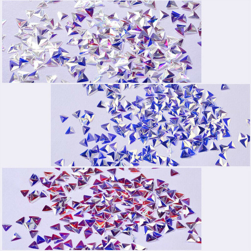 6 Colors Holographic Chunky Triangle Glitter Sequins Beauty Festival Glitter