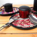 Round Cup Place Mat Hot Pot Coffee Cup Insulated Trivet Mat Outdoors 15.5cm