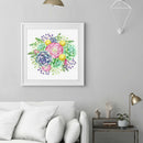Succulent 5D DIY Full Round Drill Diamond Painting Plant Rhinestone Picture
