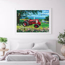 5D DIY Diamond Painting Field Car Full Round Rhinestone Home Art Picture