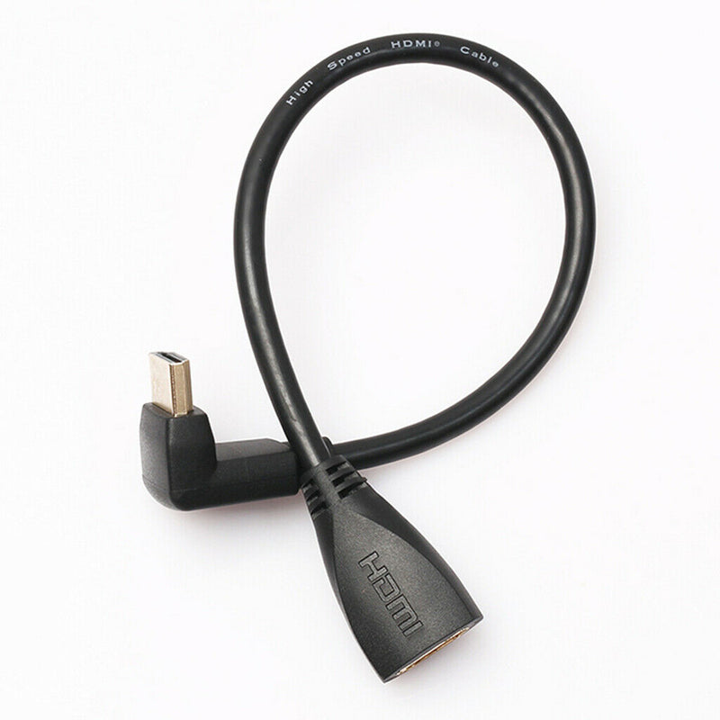 HDMI Extender Cable 270 Degree Angled Male to Female HD TV High Speed Black
