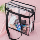 Tote Bag, Sturdy PVC Construction Zippered Top,Stadium Security Travel & Gy C1E1