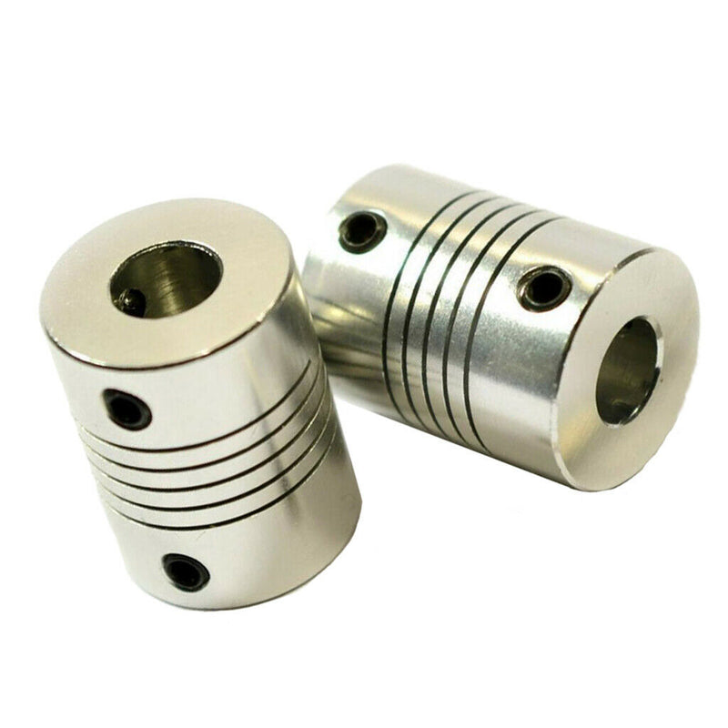 2 Pack Aluminum Alloy Flexible Shaft Couplings Shockproof Couplers 5mm To 8mm