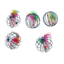 Cat Toys Furry kitten Mice in the cage 5 Pack
