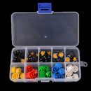 25Pcs Tactile Push Button Switch Momentary Tact & Cap 12X12X7.3Mm Kit Arduino Bj