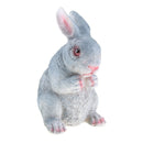 Decorative Garden Rabbit Statue Squatting Bunny Statues Home Ornament Gray