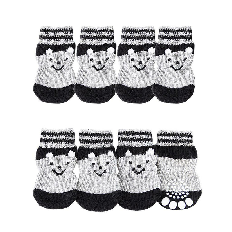 2Set Elastic Pet Puppy Socks Protect Pets Paw Non-slip Bottom Gifts Size S+L