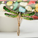 Fashion Rhinestone Dragonfly Brooch Pin Lapel Stick Insect Animal Jewelry