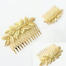 1x Women Hair Clips Hair Comb Hairpin Alloy Leaves Elegant Headband 3C