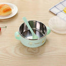 Cartoon Kids Stainless Steel Bowl Spoon Baby Infant Food Feeding Tableware