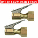 Air Chuck Car Tire Inflator Straight Lock On Vehicle Pure Copper With Clip
