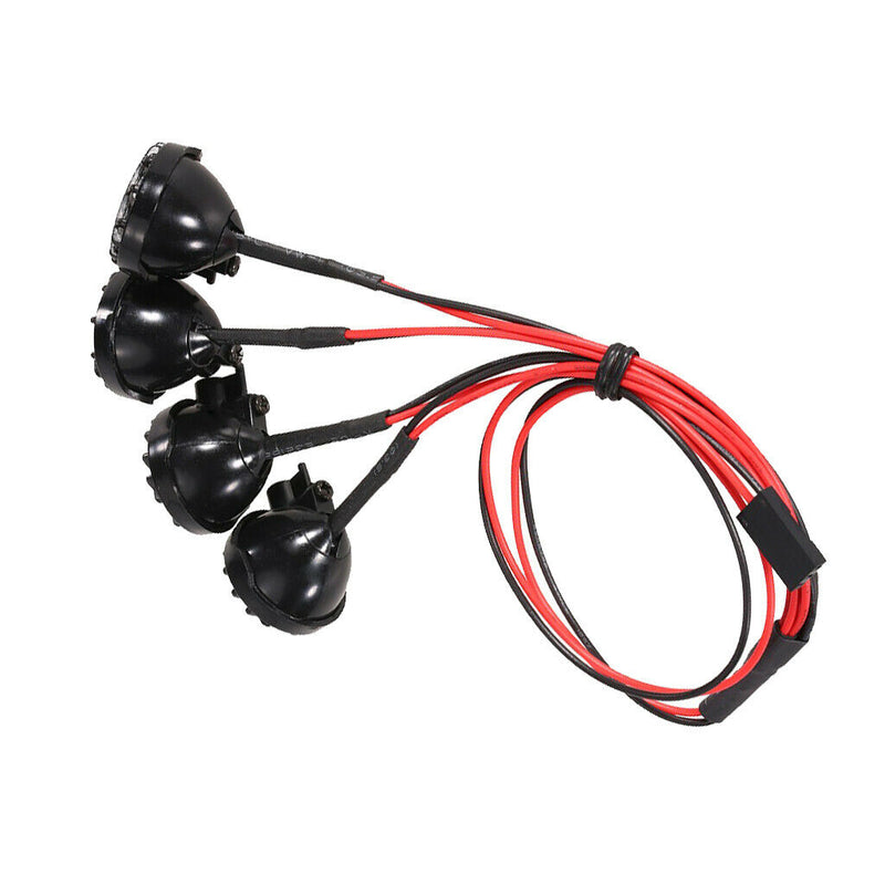 4 Pieces LED White Lights with Display for 1/10 1/8  HSP Redcat RC4WD