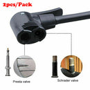2 Pieces Schrader And Presta Valve Bike Tire Tyre Air Pump Inflator Connector