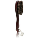 Brown Natural Soft Goat Bristle Hair Sweeping Brush Beard Comb Oval Wood Ha