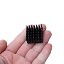 Aluminium Heat Diffuse Cooling Fin Heatsink 25mm x 25mm x 15mm 10 Pcs Black G3T5