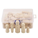 40Pcs Unpainted Natural Blank Wood People Shape Ornaments Party Wedding Wooden