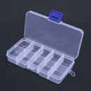 10 Compartments Portable Transparent Plastic Fishing Lure Storage Box Case SN9F