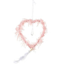 Christmas Tree Pendant Cute Plush Home Festival Ornaments (Heart Pink) A