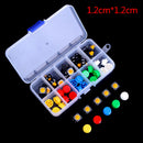 Tactile Push Button Switch Momentary Tact & Cap 12x12x7.3mm Kit Arduin Gw