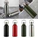 500ml Stainless Vacuum Water Bottle Thermal Flask Mug Camping Hiking Black