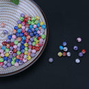 300pcs 8mm Loose Spiral Round Acrylic Beads for Needlework Supplies