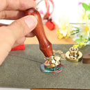Retro Bee Pattern Fire Painting Stamp Wax Seal for Stamping Envelope Cards