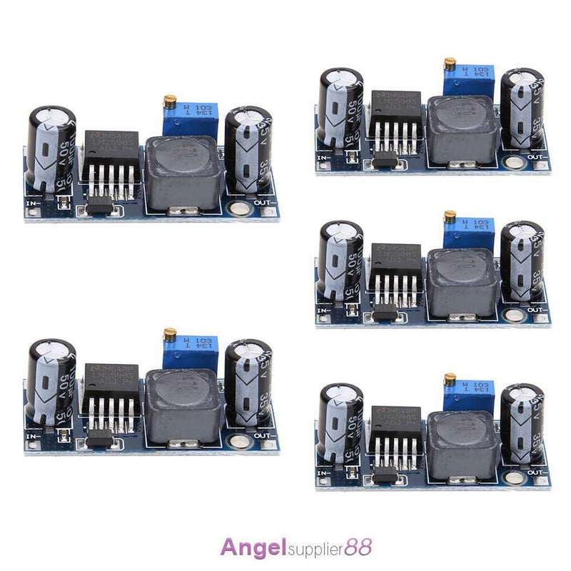 5PCS LM2596S-ADJ DC-DC Buck Regulator Power Module 3A Adjustable 5V/12V/24V
