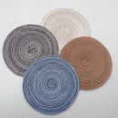 Family mat ramie insulation mat round placemat carpet kitchen accessories d