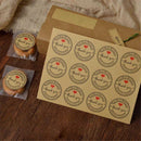12* Round Paper Labels 'Thank you Hand made with love' HOT Gift Craft Food P7Q3
