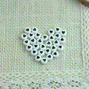 50Pcs Useful Acrylic Heart Love Coin Round Flat Spacer Beads 7mm S3C8 O6L0 Y3A1