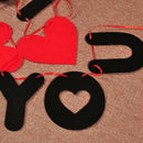 Non-woven i love you Bunting Banner Wedding Marriage Room Valentine's Day Dec-OZ