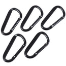 5x Strong Load-bearing D Carabiner Spring Snap Clip Hooks Belts Hook Clasp OZ