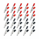 20 Pieces 45 mm Plastic Handle Metal Alligator Clips (Black and Red) C5U2