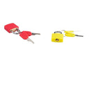 2 Pack Small Padlocks W/ Two Keys Suitcase Bag Security Locks Red and Yellow