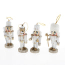 4pcs Wooden Nutcracker Ornaments Christmas Holiday Haning Decoration Figures