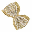 Wedding Party Home Ornaments White Lace Natural Burlap Bowknot Bows Decor