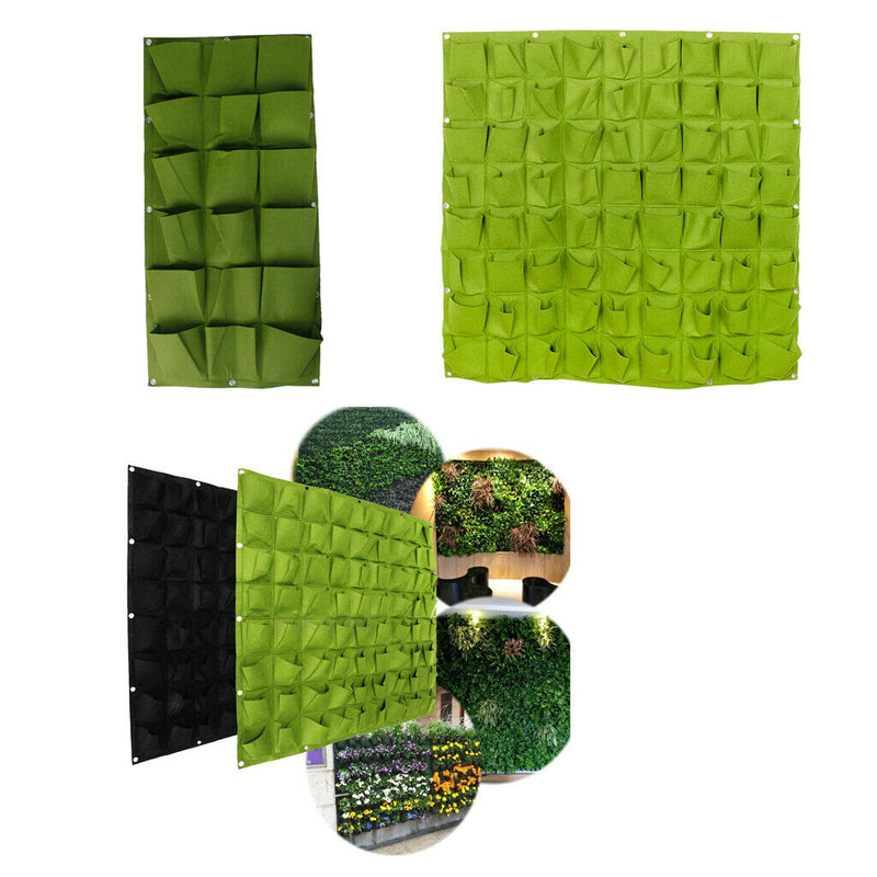 2 Pack Vertical Garden Planter Grow Bags Wall-mounted Vegetable Planting Flower