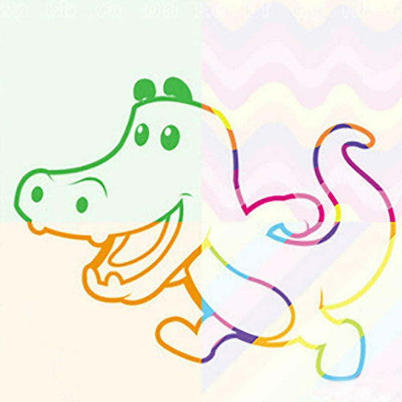 Kids Magic Water Drawing Canvas Coloring Mat with 2 Pens Baby Doodle Painting