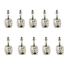 10pcs 1/4" 6.35mm Mono TS Right Angle Guitar Plug Flat Male Connector